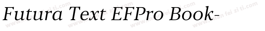 Futura Text EFPro Book字体转换